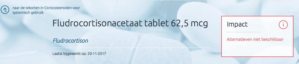 Dossier: Leveringsproblemen medicatie - Fludrocortison/Florinef ...